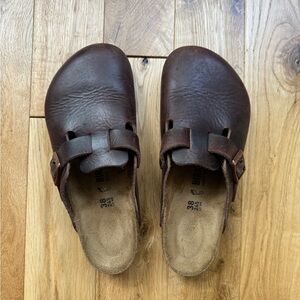 Birkenstock boston clogs leather habana